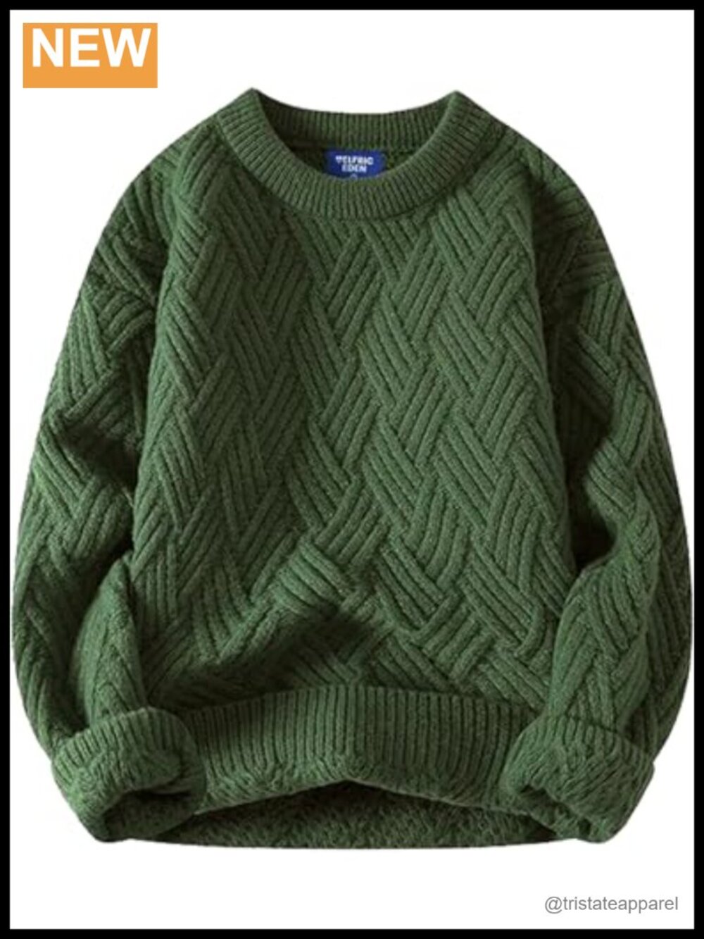 Vintage Oversized Crewneck Knit Pullover Sweater